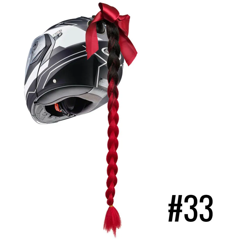 Шлем Мотоцикл Женский шлем косички твист присоска двойной конский хвост для