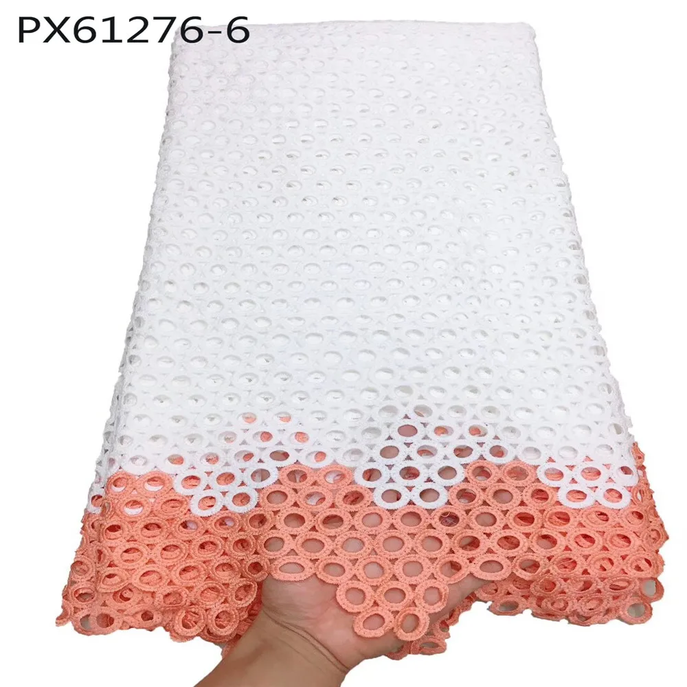 Хорошее качество Африканский нигерийский дизайн вуаль шнур ткань черно-белая