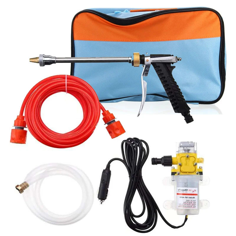 

100W 12V Hoge Druk Wasmachine Elektrische Auto Draagbare Spray Cleaner Watering Wassen Intelligente Pomp Cleaning Kit