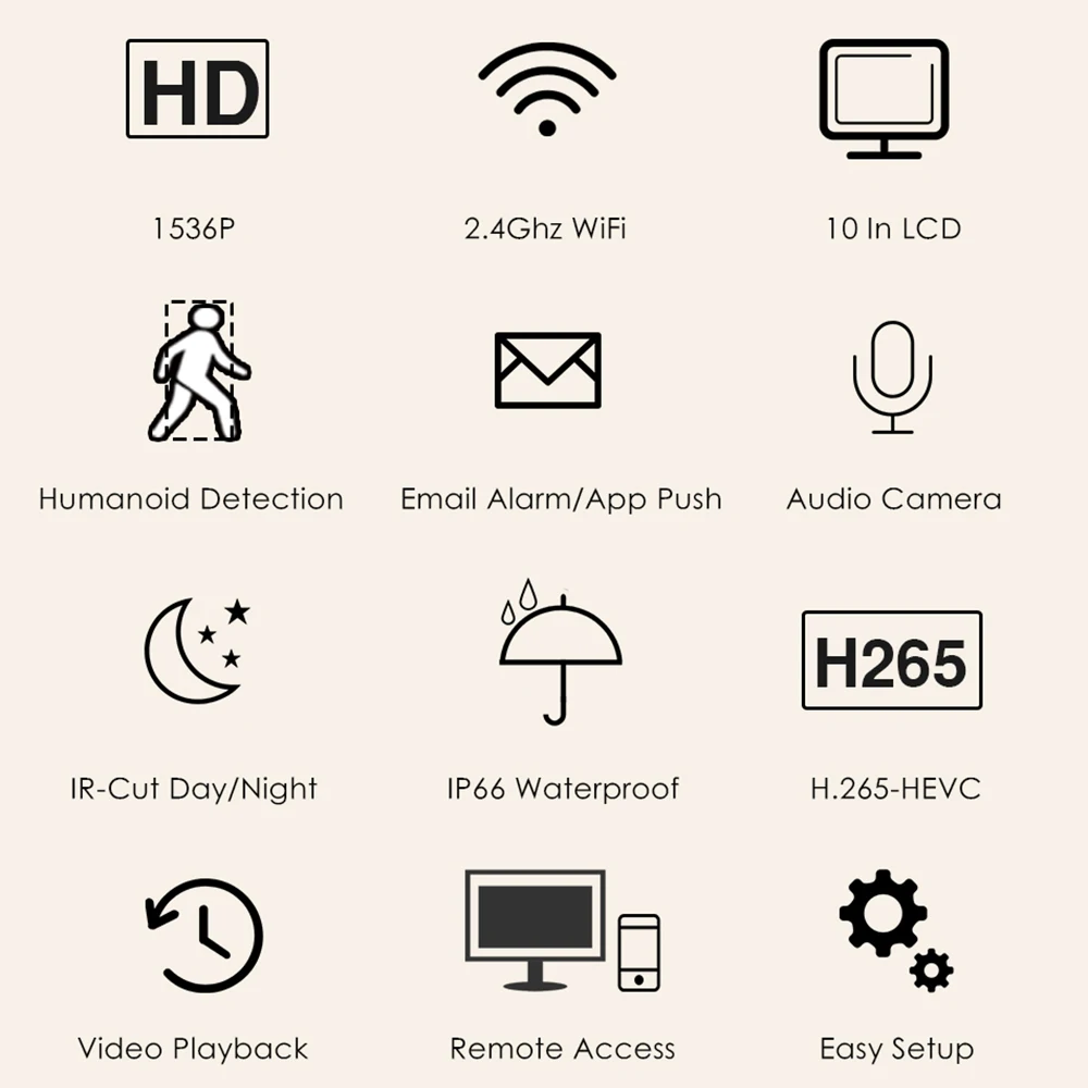 

Hiseeu 8CH 2MP Wireless Surveillance Camera Waterproof Two Way Audio CCTV Kit WiFi Outdoor Safe Cameras System Set