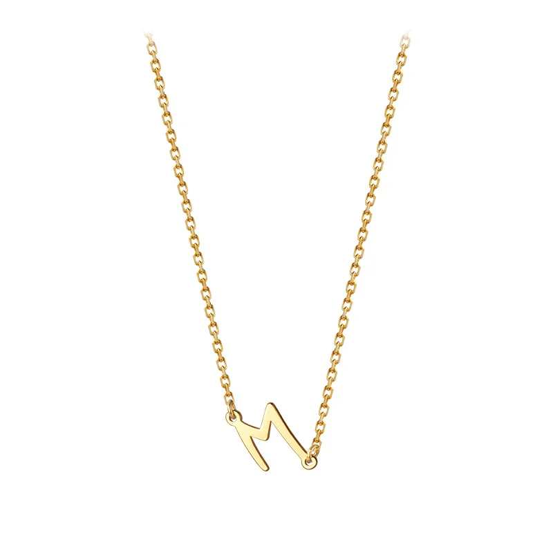 

VENTFILLE 925 Sterling Silver M-Shaped Necklace Female Personality High-End Sense Of Clavicle Chain All-Match Jewelry Gift