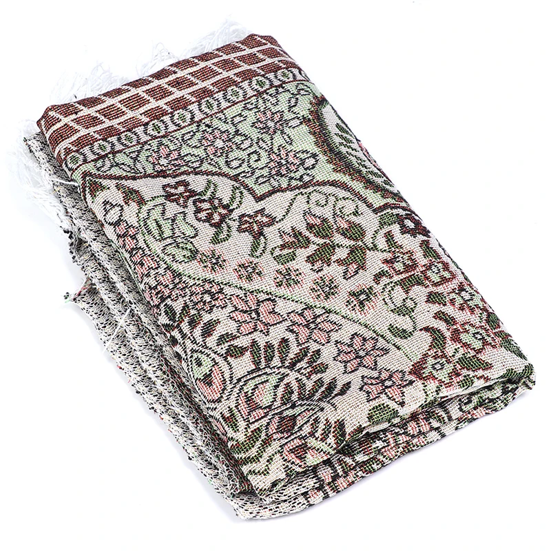 

110x70cm Muslim tapete Soft Tassel Tapestry Blanket Portable Embroidery Home Decoration Islamic Muslim Prayer Rug Mat