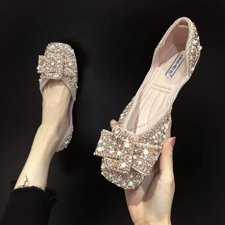 

Women's Sneakers Summer 2021 Shoes Woman-shoes Platform Rhinestone New Roses Sparkles Casual Lace-Up Solid Flock Flat Basic Rubb