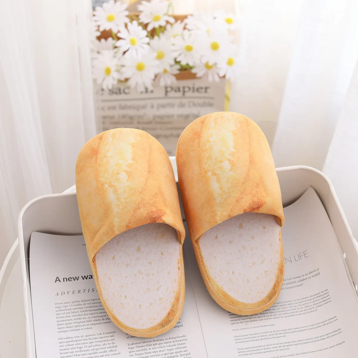 New Autumn Winter Home Slippers Warm Home Shoes Cute Bread Bun Plush Non Skid Cotton Indoor Slipper for Women