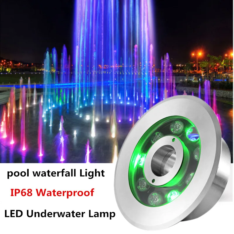 

LED Underwater Fountain Lights RGB Pool Light Submersible Lights for Water Fountains Led Ip68 Waterproof Pool Waterfall 24V 24W