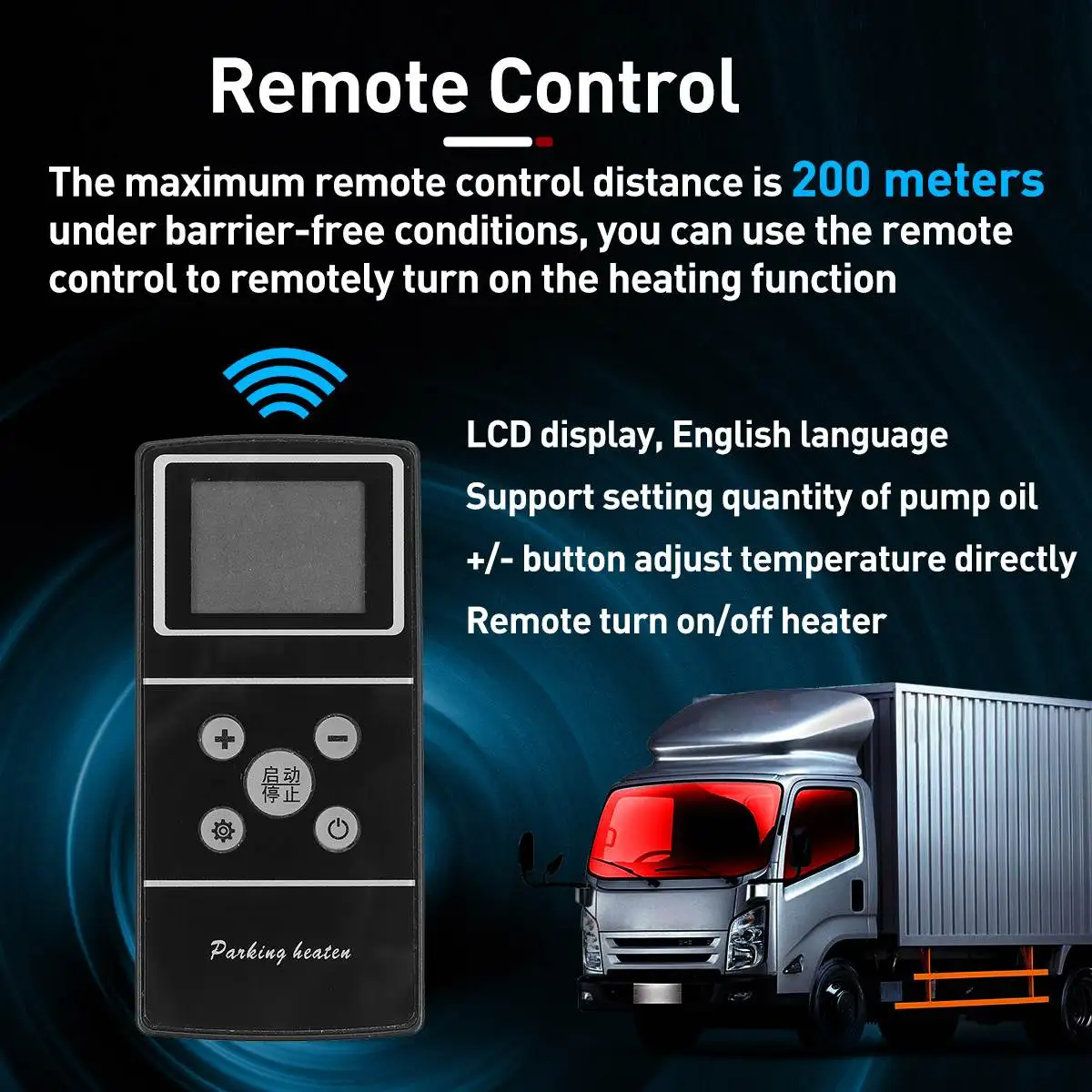 $250.29 Car Heater 12V 5KW Air Diesel universal water heater 2 mode Diesel/Gasoline + Remote Control LCD Monitor for Motor Trucks