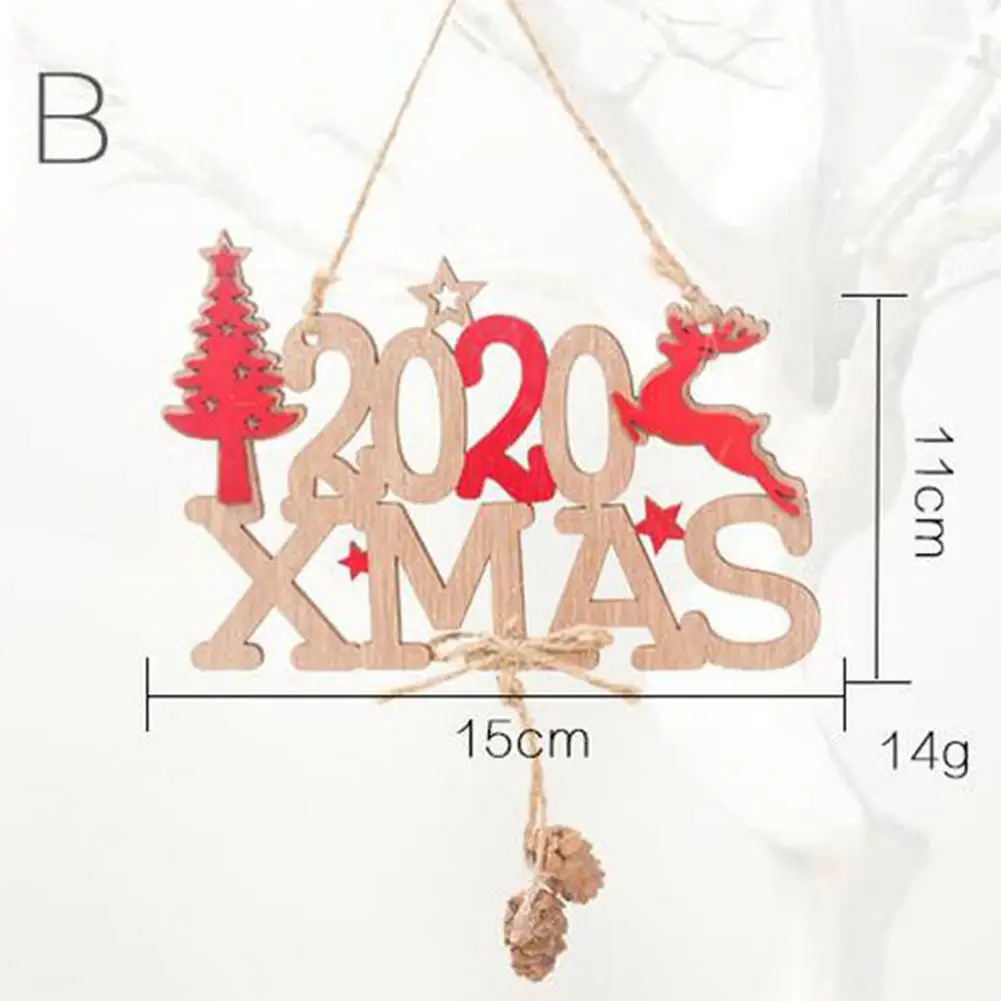 MeterMall рождественские деревянные подвески со знаком двери окна Рождественская