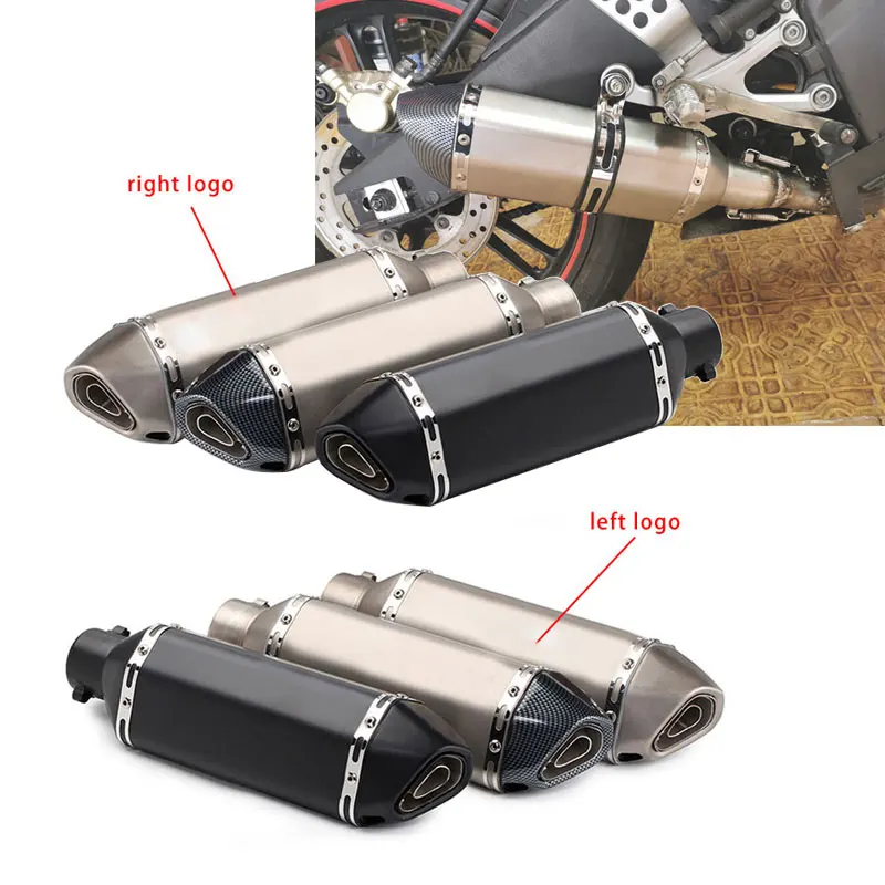

51mm Universal RIGHT & left Escape moto Motorcycle Exhaust Pipe Muffler For RC390 Z800 GSXR750 TMAX530 z400 R3 R25 CBR500 Z1000