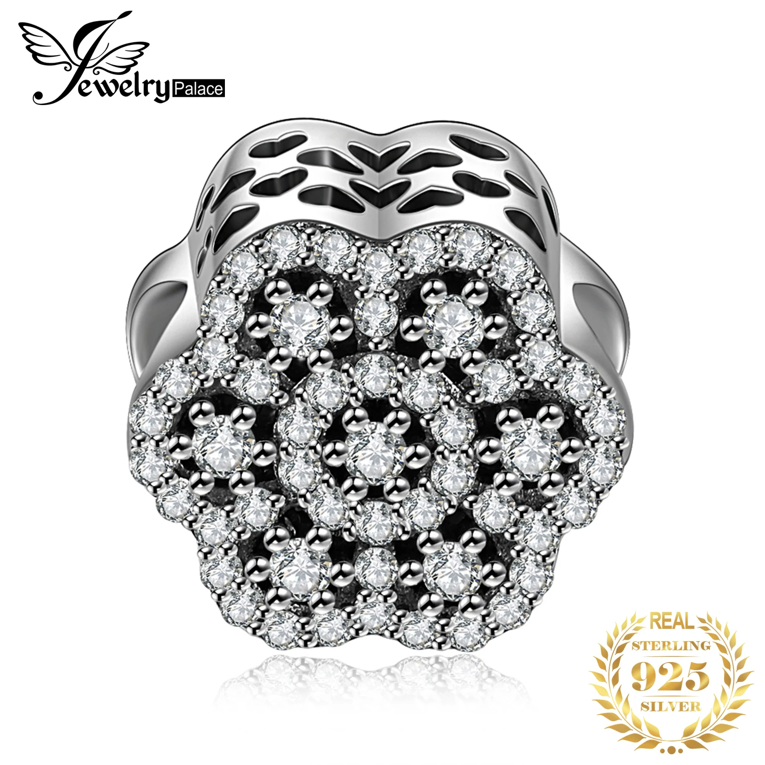 Jewelrypalace стерлингового серебра 925 ажурный цветок бисер Подвески Fit Браслеты