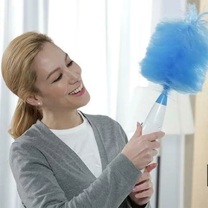 Electric Feather Dirt Dusters Scalable Practical Furniture Window Feather Handle Cleaner House Brush Creative Cleaning Tools