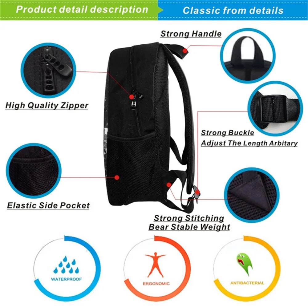 H Styles Backpack 3pcs Set Pencil Case Shoulder Bag Fashion Teen Bookbag Boy Girl Bag Children Bag Kids Back To School Gift