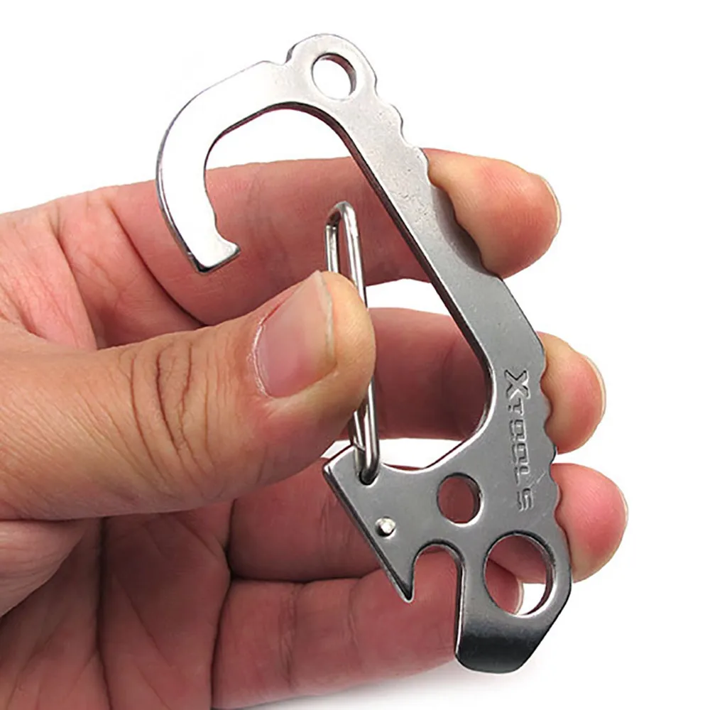 Товары для альпинизма из нержавеющей стали многофункциональный брелок карабин