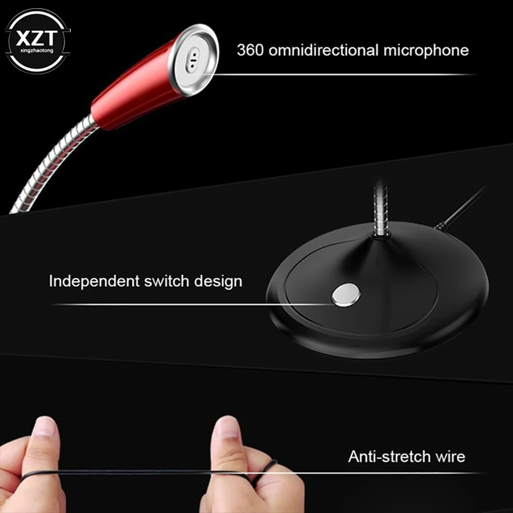 Компьютерный микрофон 360 ° настраиваемый свободный студийный речевой игровой