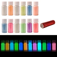 biutee 12colors glow in dark pigment powder with uv lamp neon colour paint fluorescent powder epoxy resin luminous 20gbottle