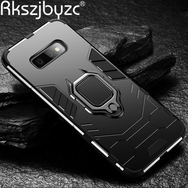 Чехол для телефона с кольцом держателем Samsung Galaxy S10 Plus S10e S8 S9 Note 10 + 5G 9 Мягкий ТПУ