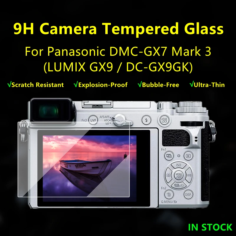 

LUMIX GX9 DC-GX9GK Camera Protective Film Glass For Panasonic DMC-GX7 Mark3 Camera 9H Hardness Tempered Glass Screen Protector