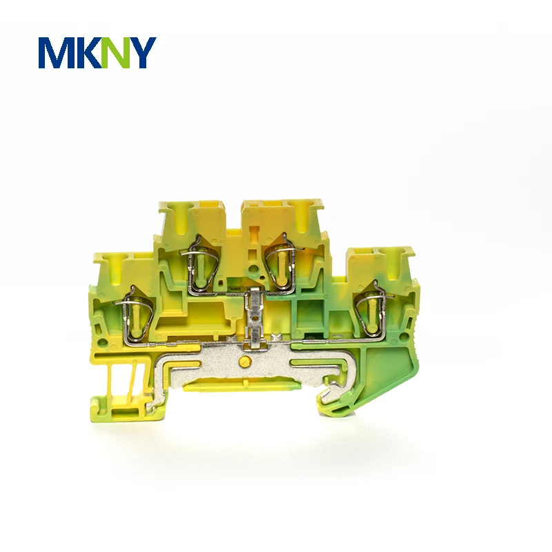 

100PCS PE din-рейку клеммной колодки STTB-2.5PE разъемами двойного Слои возвращенная тяг Тип Весна местах клеммные колодки безвинтовое