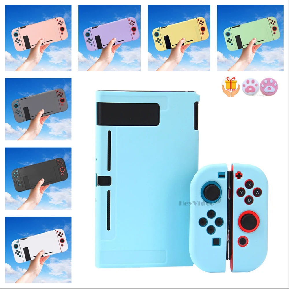 

2021 New Pure Protective Case for Nintendo Switch TPU Shell Back Grip Full Cover Soft Case for NS Switch Accessories