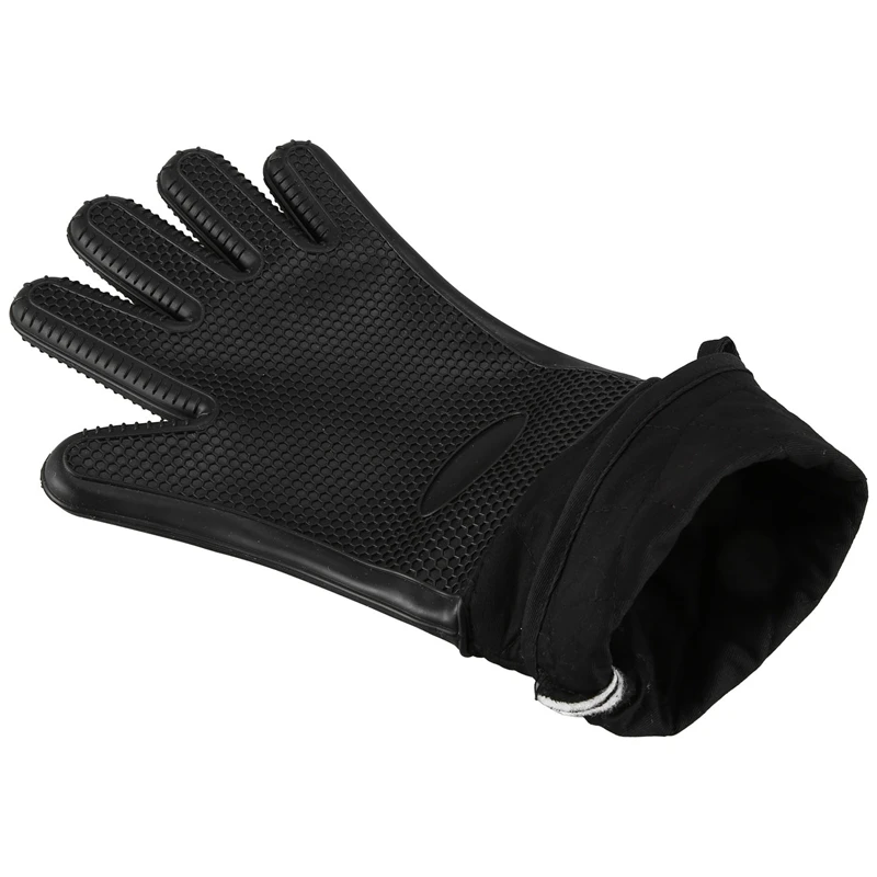 1Pc Food Grade Heat Resistant Silicone Kitchen Barbecue Oven Glove Cooking Bbq Grill Mitt Baking | Дом и сад