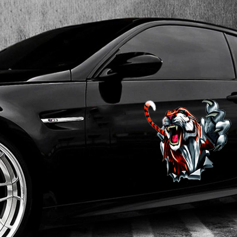 Автомобильные наклейки тигр Тотем Светоотражающие украшения для мотоциклов