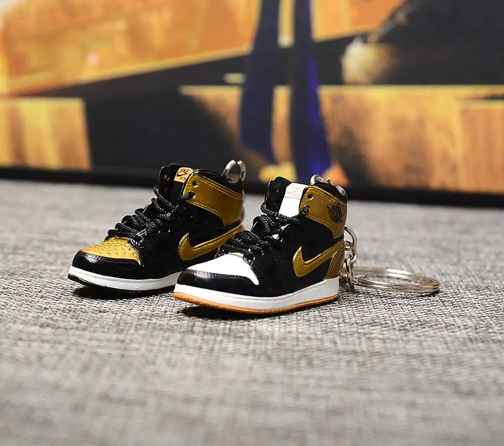 a pair w metal ring Дропшиппинг тапки обуви брелок 1 3D мини-кроссовки "OW CHICAGO" Спортивная обувь тапки брелки - Цвет: a pair w metal ring