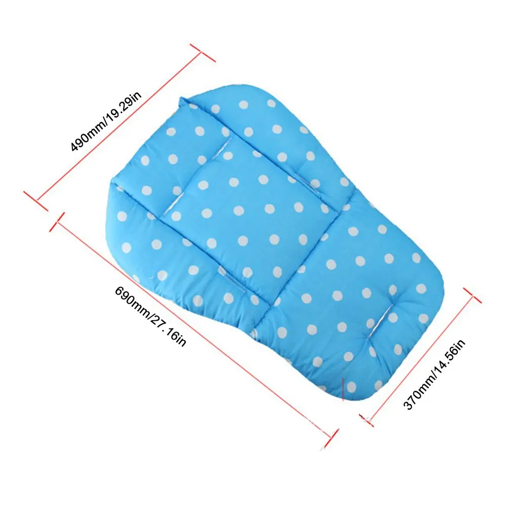 

Kids Thick Pushchair Mat Dot Liner Cover For Stroller Buggy Pram Seat Cushion Pushchair Breathable Cotton Mat