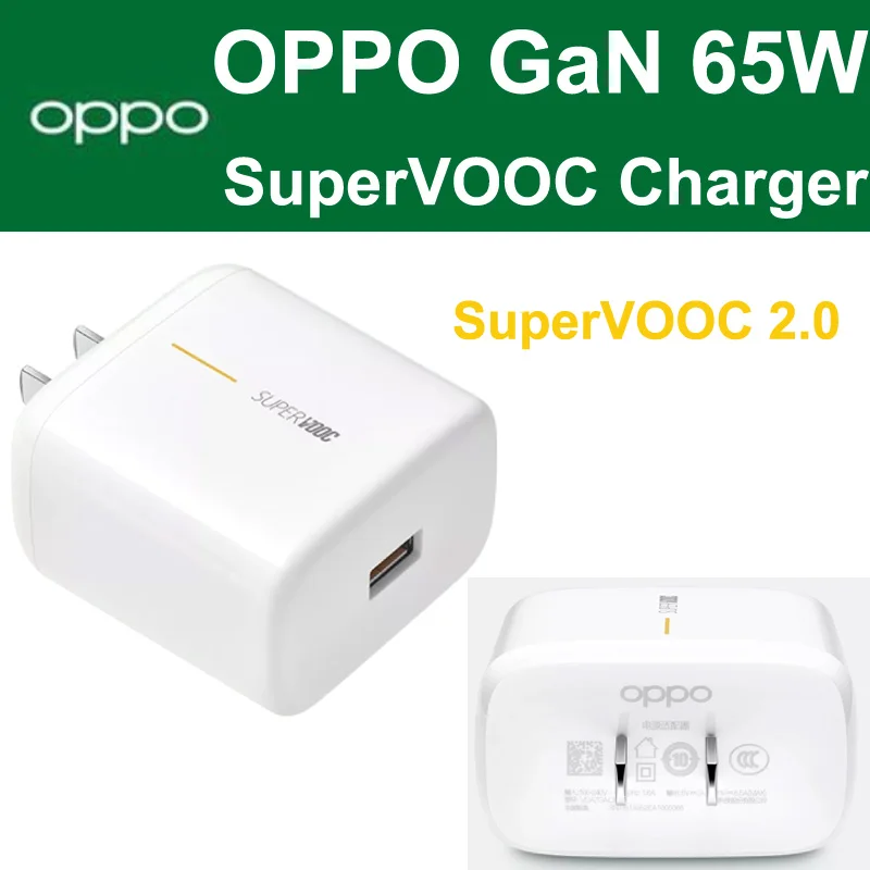 

Original OPPO 65W SuperVOOC 2.0 Charger GaN for Find X2 Pro X Reno3 Pro Reno 2 Ace 2 Ace Z 2z 2f 10x zoom Find x a5 a9 2020
