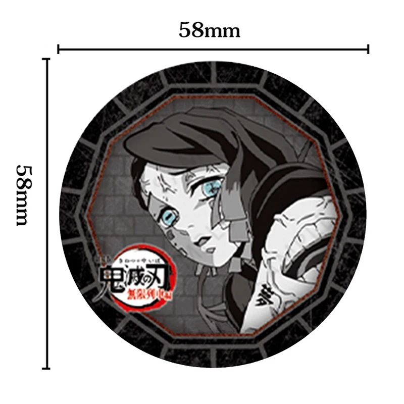 

Anime Badges Demon Slayer: Kimetsu No Yaiba Cosplay Brooch Pins 5.8cm Tinplate Tanjirou Icon Collection Breastpin for Backpacks