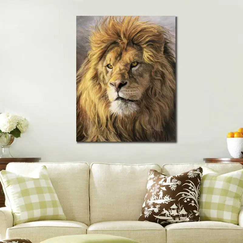 Wall Art портрет льва масло Картины на холсте современных животных картин для