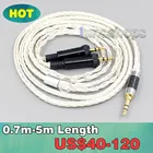 16 Core OCC посеребренный кабель для наушников для Sony MDR-Z1R MDR-Z7 MDR-Z7M2 с винт для крепления адаптера внешней исправить LN007237