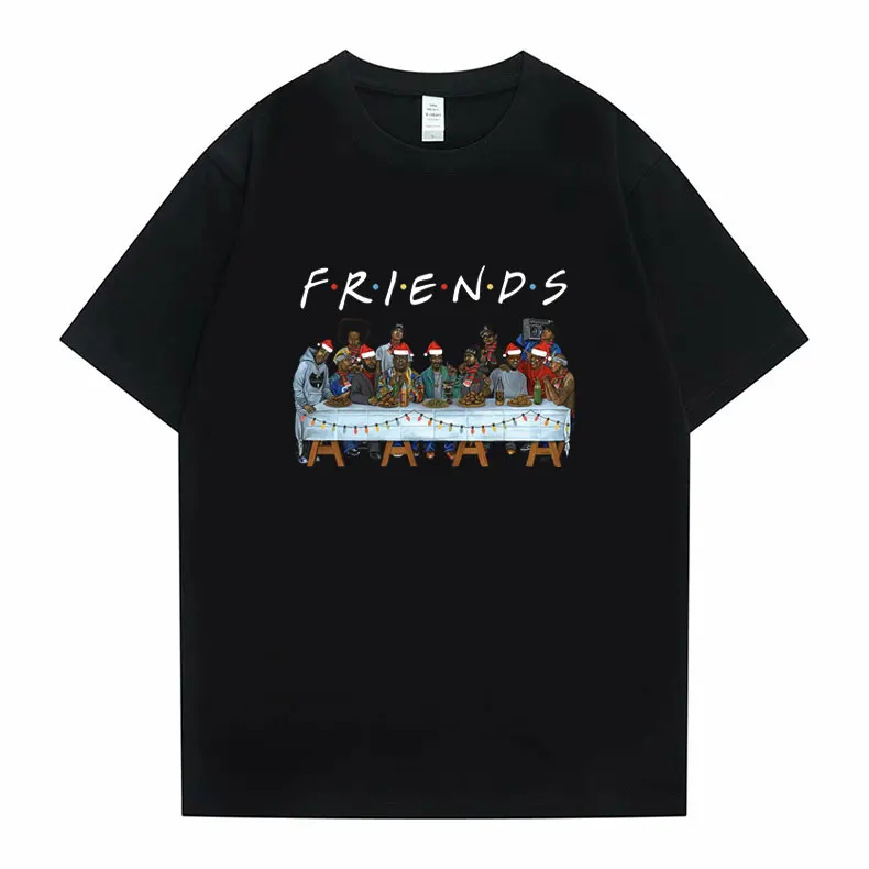 

New Hip Hop Legends Friends T-shirt Tupac 2pac Tee Travis Scott Tshirt Asap Rocky T Shirts Regular Man Tops Men Women Cotton Tee