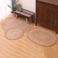 custom hand woven waterweed area carpet corn husk woven carpet rugs for living room home decor with natural material