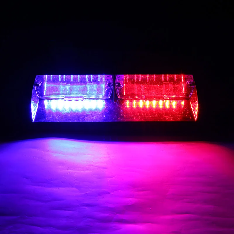 Синий и красный 16 светодиодный стробоскоп вспышка светильник тире в машине