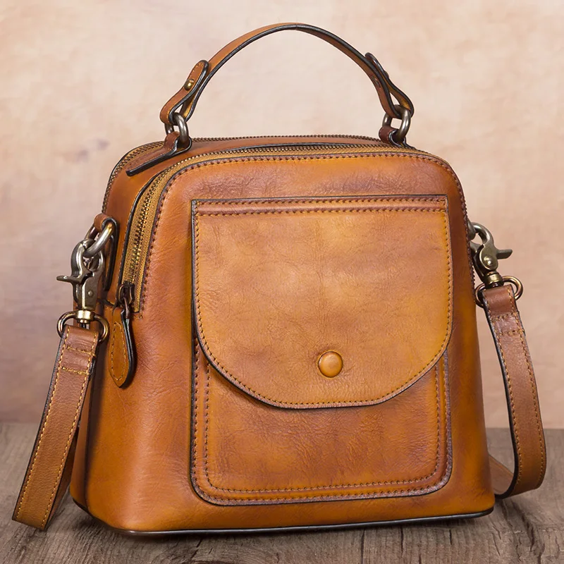 Женская сумка из натуральной кожи через плечо Маленькая женская мессенджер