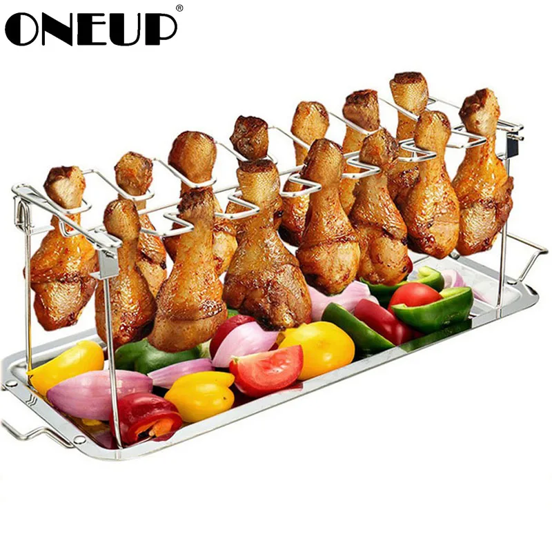 Складная стойка для жареных куриц ONEUP с поддоном 2020 новая жаркая курицы поднос