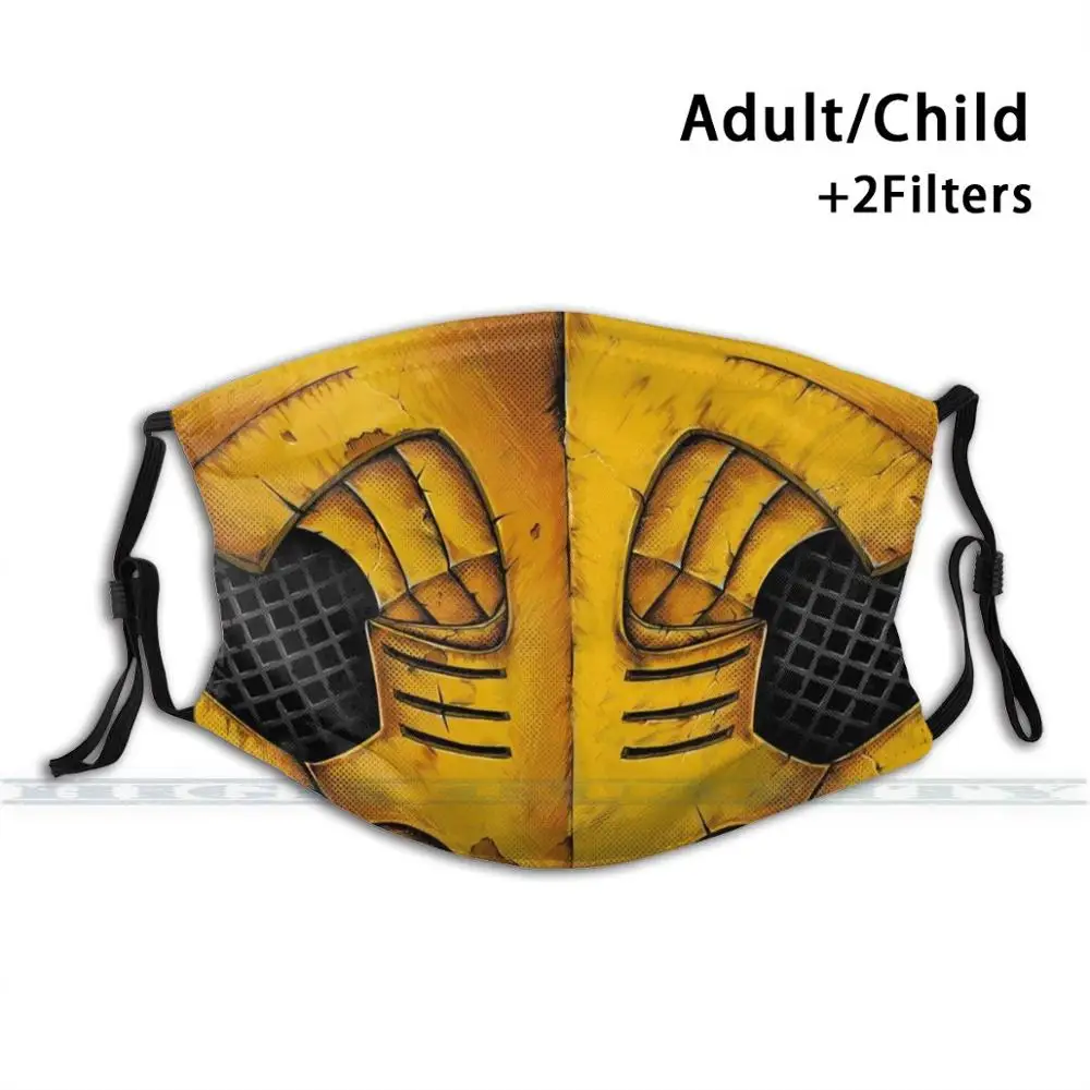 

Mortal Kombat - Scorpion Mask Fashion Print Reusable Funny Pm2.5 Filter Mouth Face Mask Mortal Kombat Scorpion