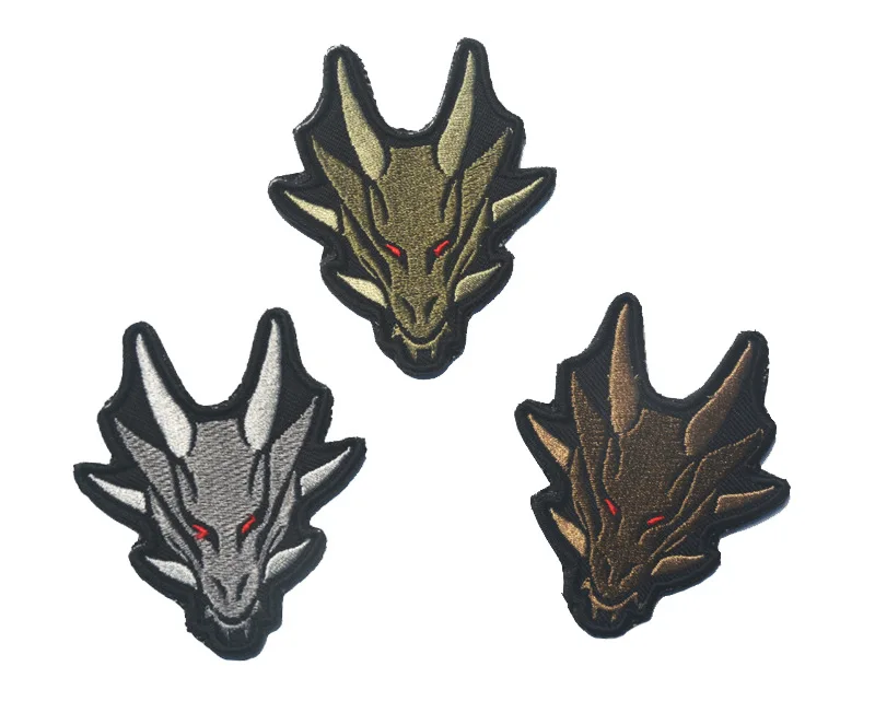 Тигр дракон вышивкой в виде обезьянки патч нарукавная нашивка стиле милитари