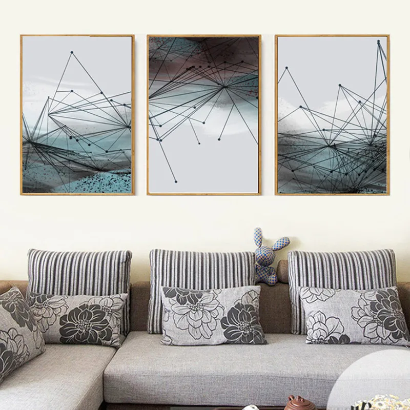 Современная Простота домашний декор холст искусство Скандинавская живопись