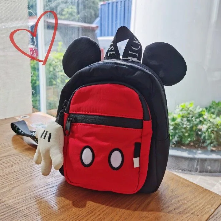 21*20*10 cm Disney baby girls Minnie cartoon 3 D princess Backpacks  boys Mickey handbag shoulder bag gift