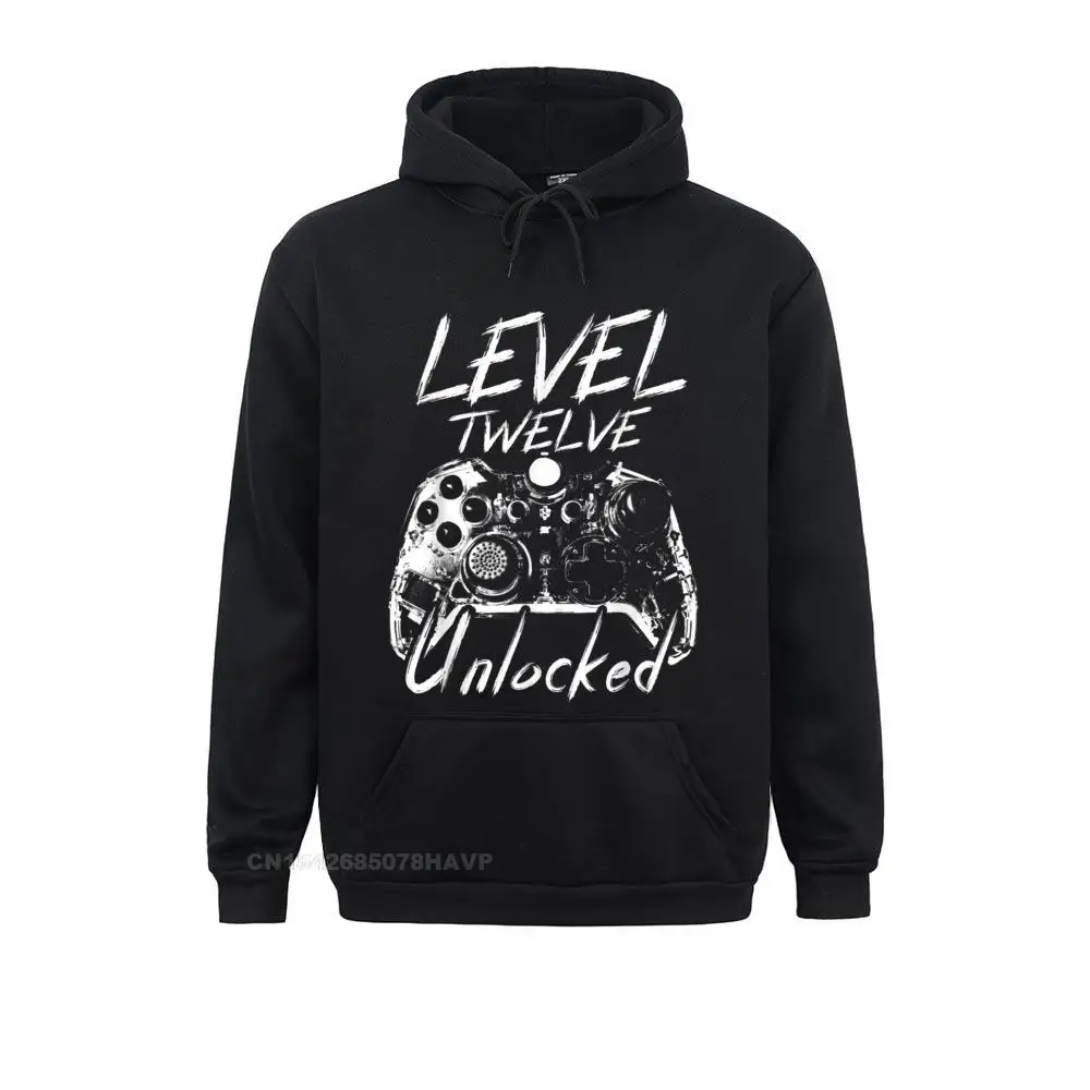 

Level 12 Unlocked Awesome Since 2007 Game Hoodie 18 21 30 Year Old Gamer Funny Birthday Hoodies for Men Custom Fast Shipping