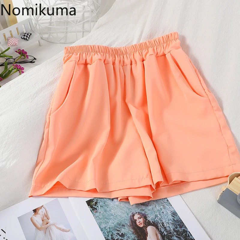 Nomikuma/корейские костюмы повседневные блейзеры с блестками шорты высокой талией