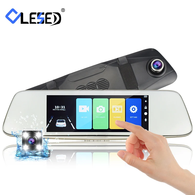 Автомобильные видеорегистраторы 7 &quotс сенсорным экраном зеркало заднего вида