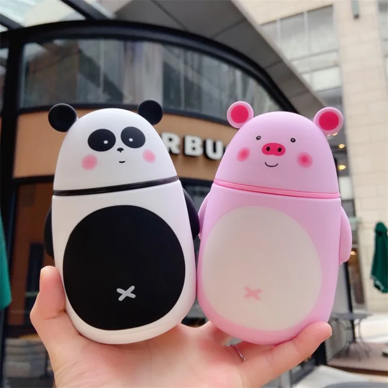 Милая панда 300 мл стеклянная чашка для воды портативная уличная питьевая бутылка