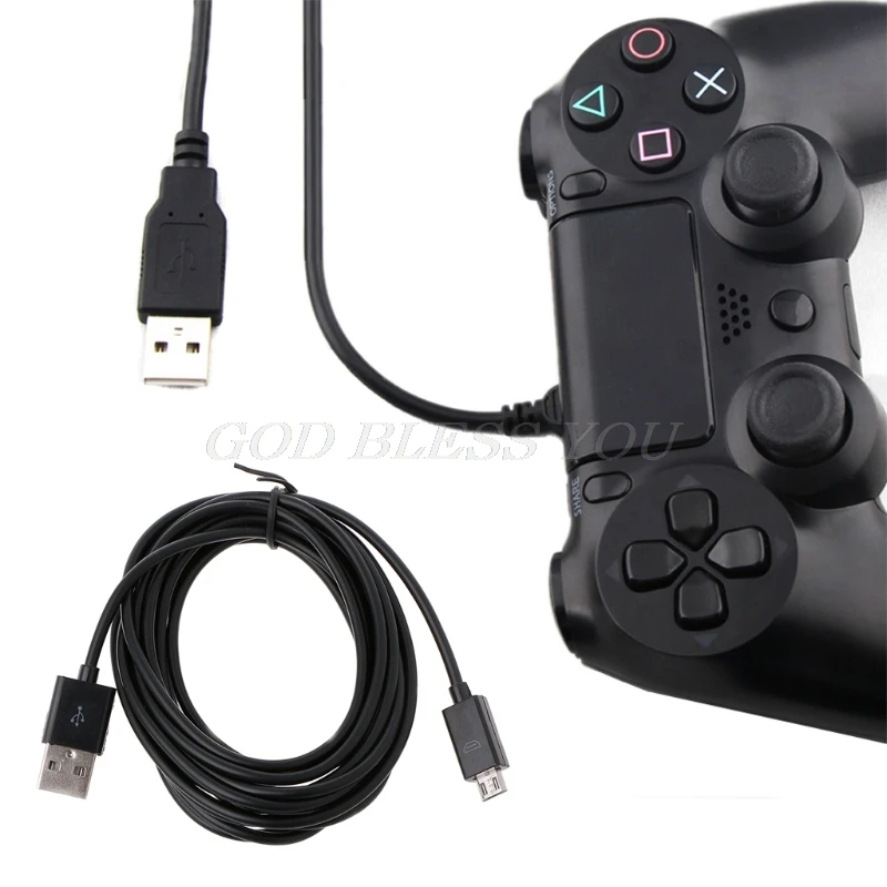 Длинный 3 метровый кабель Micro USB для зарядки питания контроллеров PS4 Xbox One Прямая