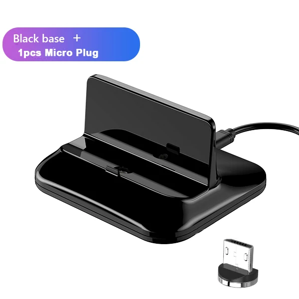 ACCEZZ Магнитная подставка для телефона держатель для iphone XR XS MAX X 8 7 6 6s 5 Plus type-C Micro USB Освещение настольное зарядное устройство для Xiaomi - Цвет: Cable with Micro USB