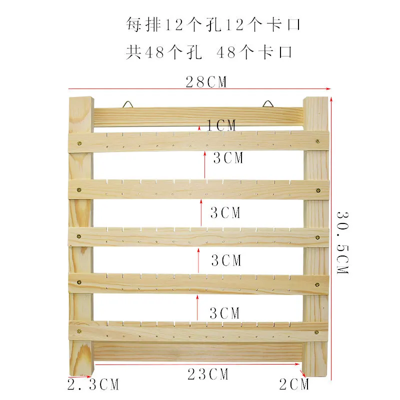 Wood Wall Hanging Storage Jewelry Hooks Jewelry Display Organizer Earring Watch Necklace Hanger Holder Stand