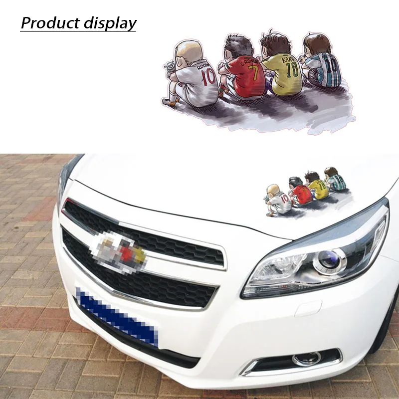 Наклейка с рисунком футболиста в стиле карикатуры для автомобиля NOANS для Opel corsa d zafira b Suzuki grand vitara Peugeot 407 208 508 и т. д.