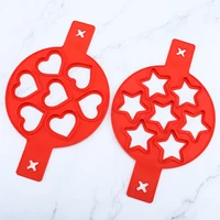 silicone 7 hole pancake mold for baking round heart shaped star shaped omelette 7 with diy shape tools tools