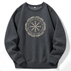 Лидер продаж, мужской пуловер с принтом Одина и Викинга, повседневный пуловер на каждый день, Толстая Уличная толстовка из флиса на осень и зиму