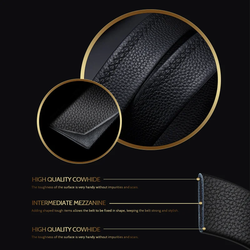 LAORENTOU мужской ремень с Т образным ремешком удобный пряжкой из спилка 20 &quotдо 44&quot